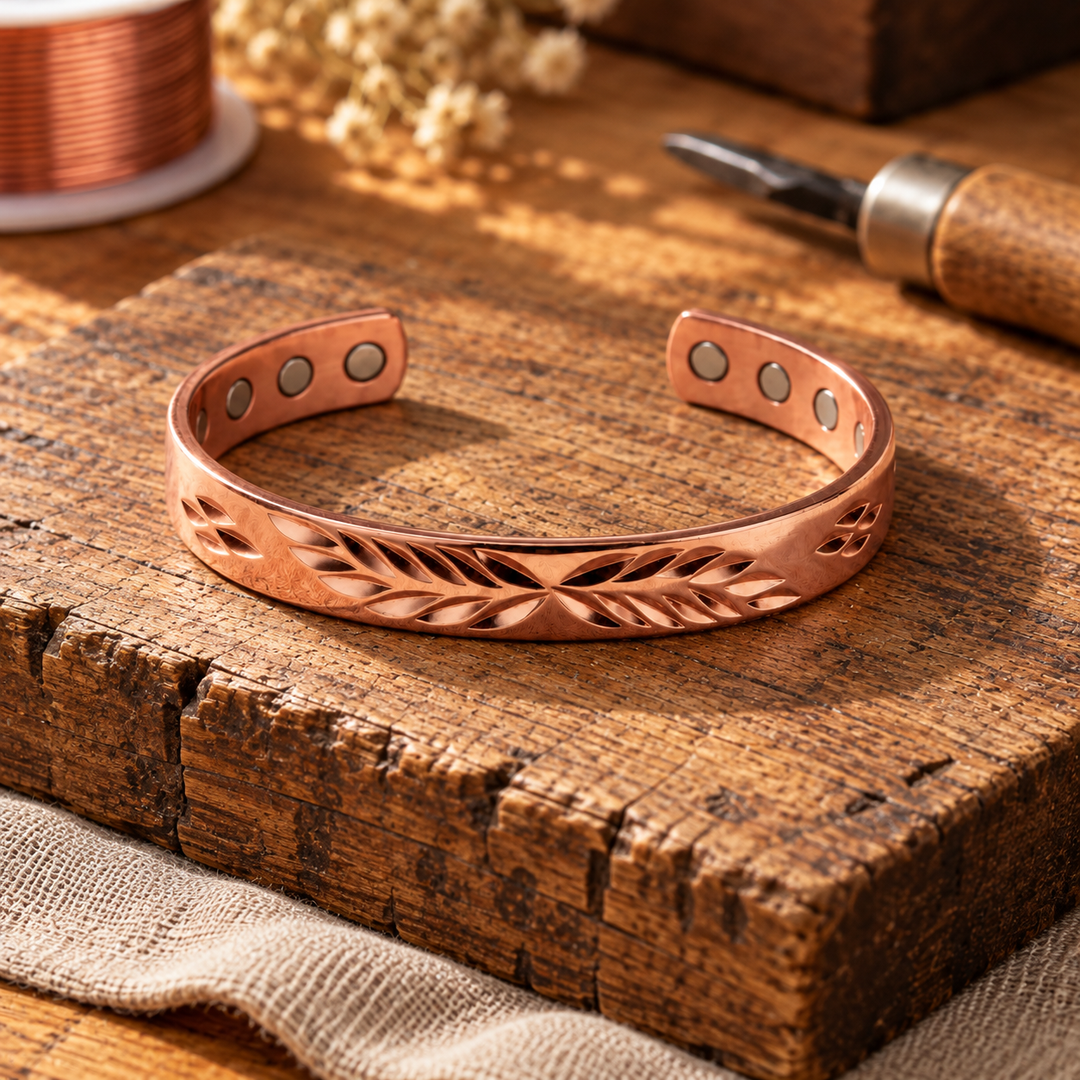 Feather Copper Bracelet - Elena Harper