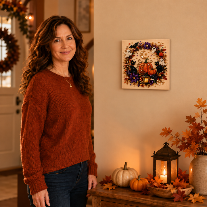 Beadory Halloween Pearl-like Bead Craft Kit, Cozy Wall Art DIY - Elena Harper