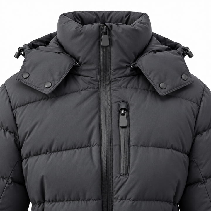 Padded Puffer Jacket | Belted Winter Style with High Neck