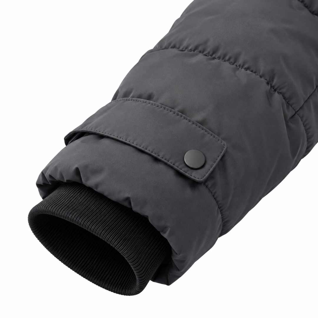 Padded Puffer Jacket | Belted Winter Style with High Neck