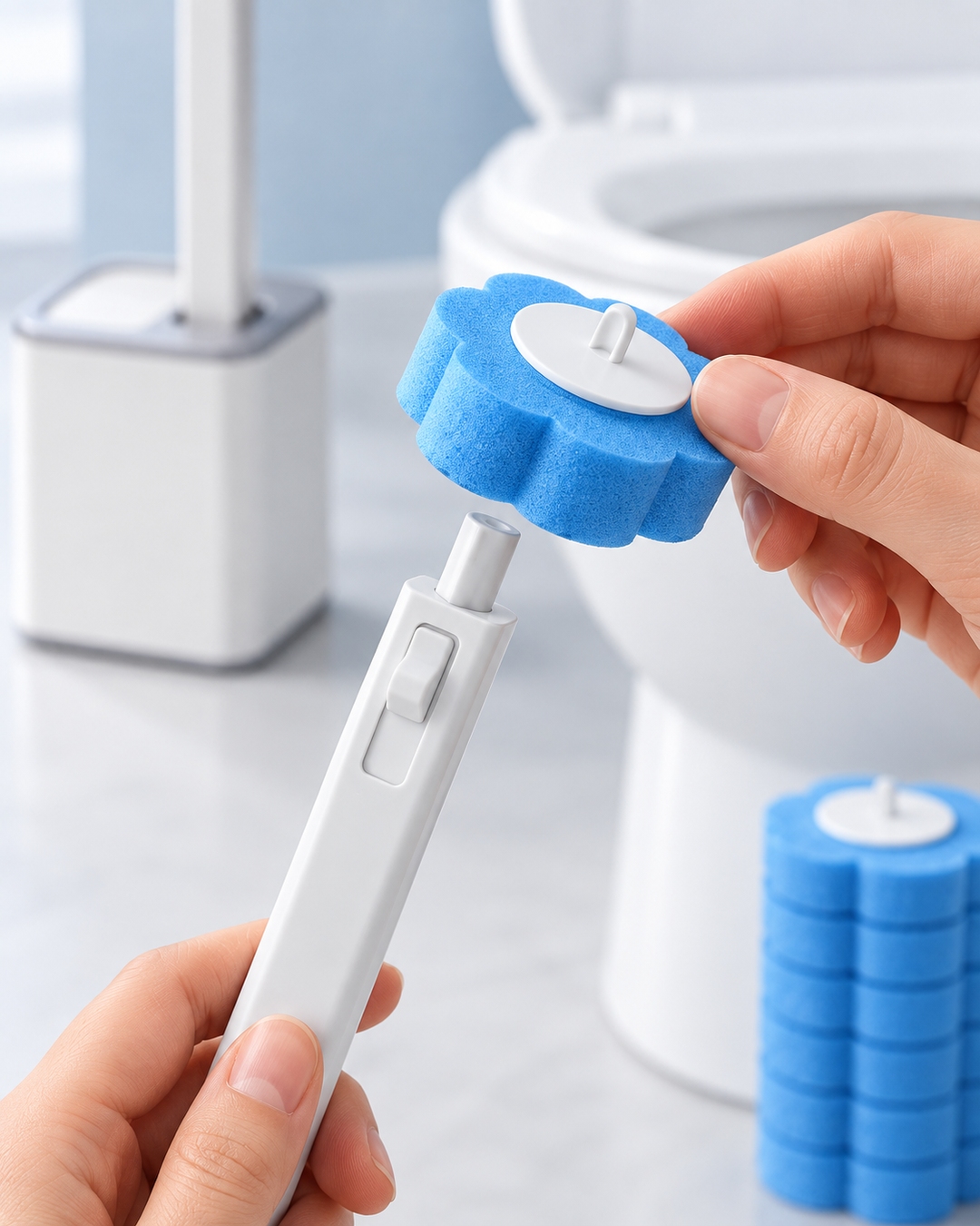 Disposable Toilet Cleaning Wand System With 18 Refills