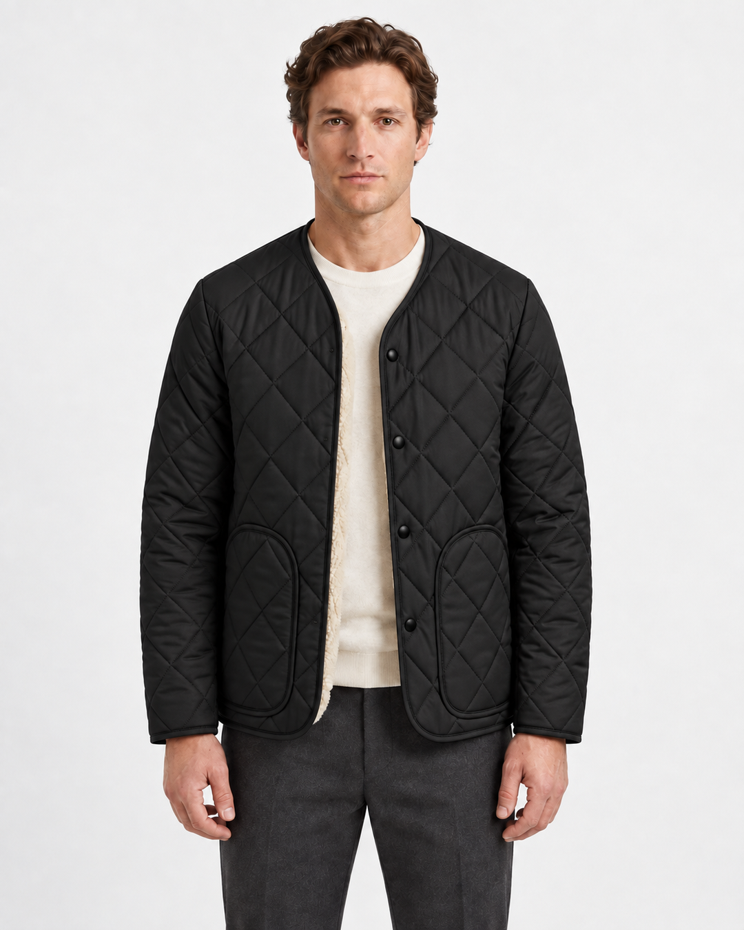 Quilted Fleece-Lined Jacket for Men