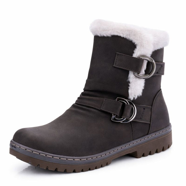 Women's Snow Boots with Short Shaft Buckles - Zynara