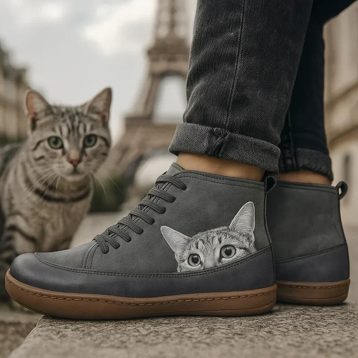 KittyKicks Orthopedic Leather Booties, view 8 - Elena Harper
