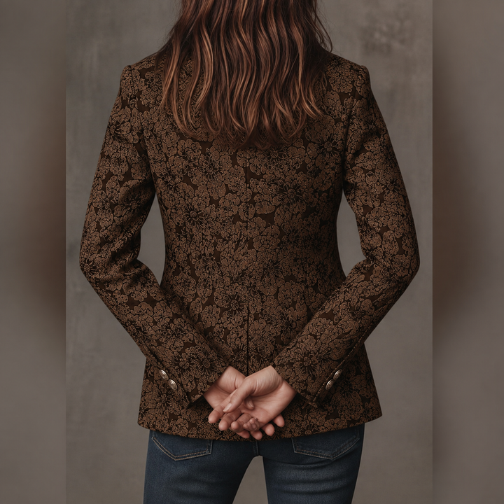 Brenda Women's Paisley Jacquard Fitted Blazer - Elena Harper