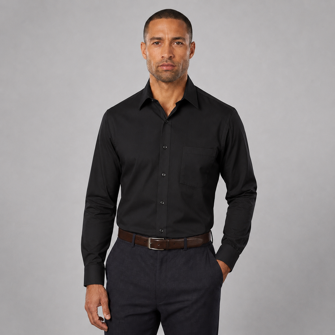 Montarello Men's Dress Shirt with Long Sleeves