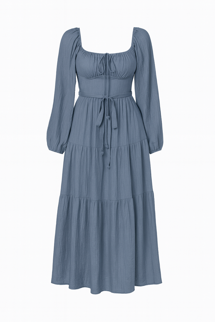 Long Dress with Square Neckline - Liora