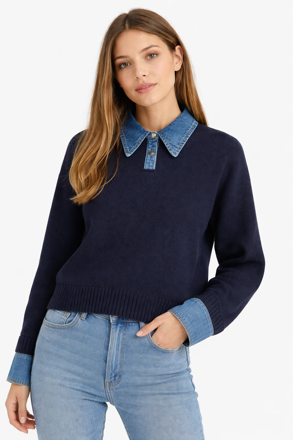 Women's Jersey with Collared Neck - Alriksa