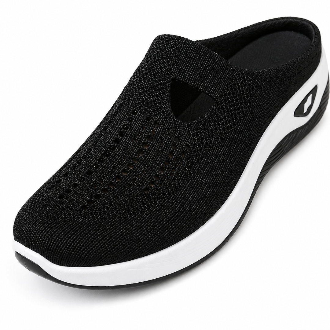 Airessa Breathable Mesh Slip-On Mules with Cushioned Air Sole - Elena Harper