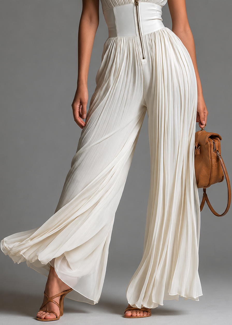 ÉLORIA Elegant Pleated Jumpsuit - Elena Harper