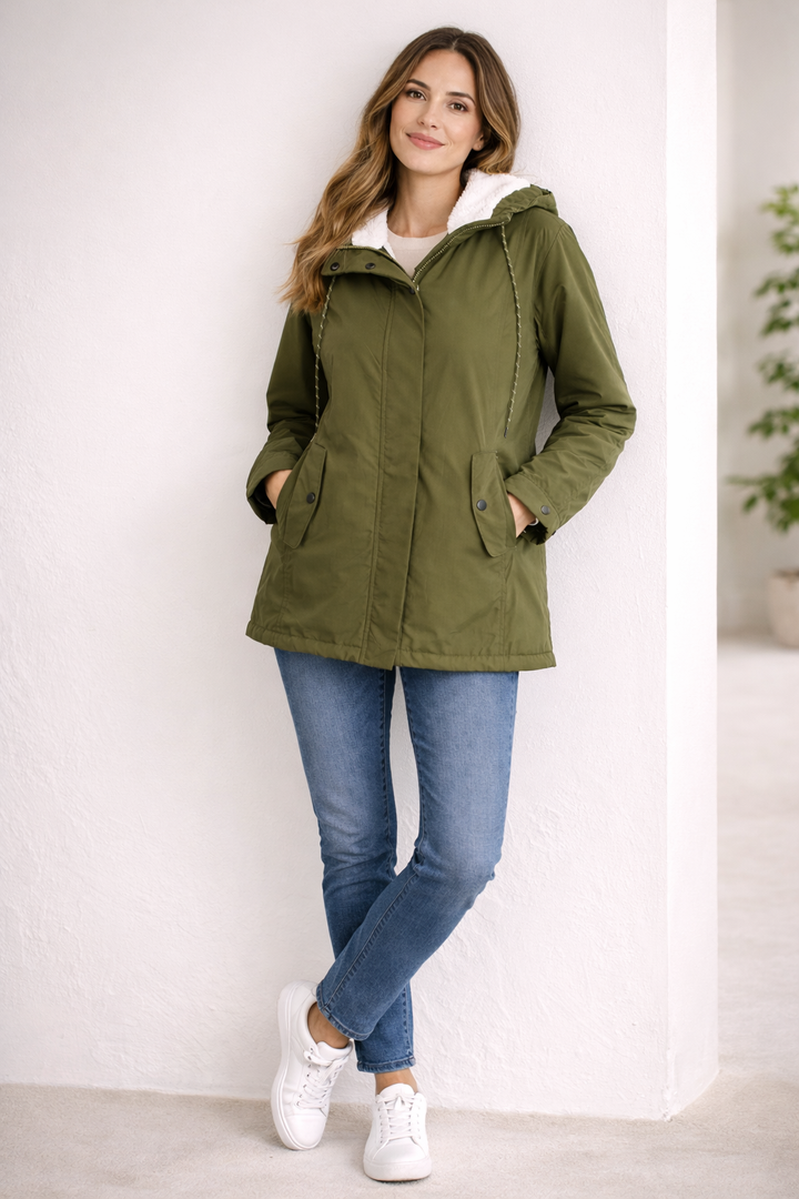 Hooded Winter Parka with Padded Lining - Elena Harper