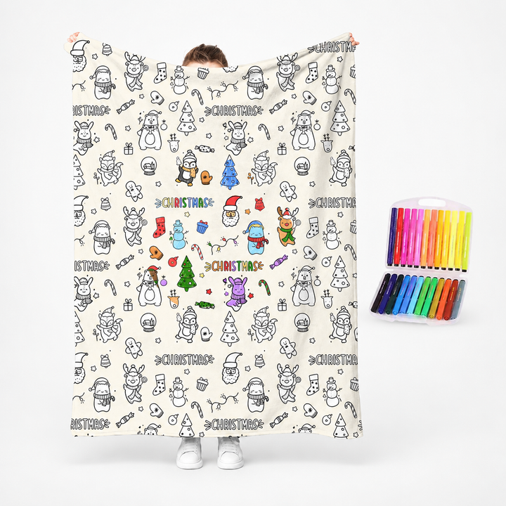 Blossomtabs – Color-Your-Own Kids Duvet Cover Set