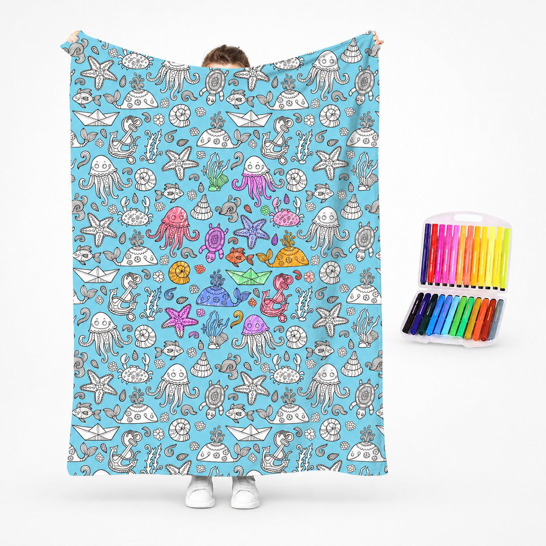 Blossomtabs – Color-Your-Own Kids Duvet Cover Set