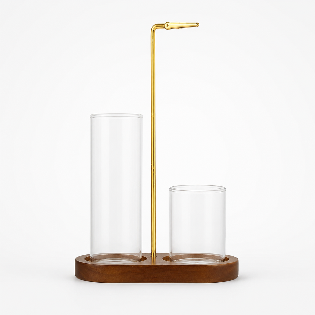 Ashvia Two-Cup Glass Ash-Catching Incense Holder - Elena Harper