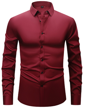 Men's Long Sleeve Shirt with Slim Fit