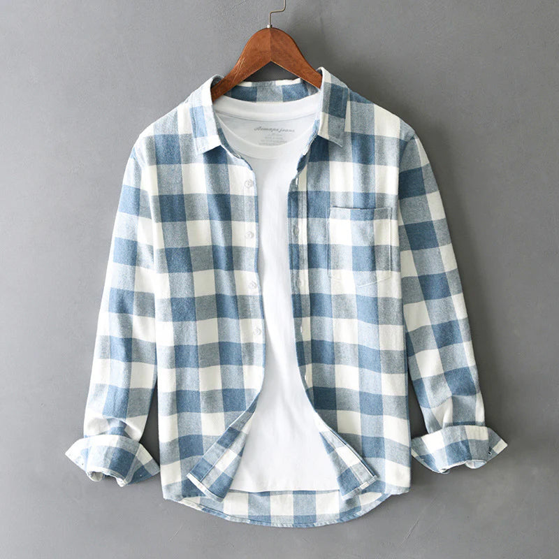 ELENA HARPER™  |  CHECKED COTTON SHIRT FOR MEN