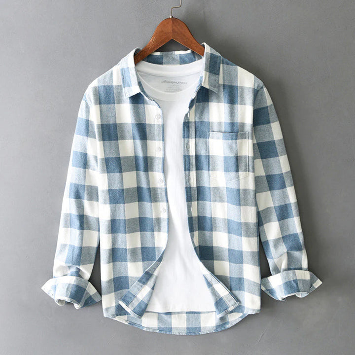 ELENA HARPER™  |  CHECKED COTTON SHIRT FOR MEN
