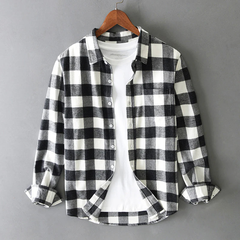 ELENA HARPER™  |  CHECKED COTTON SHIRT FOR MEN
