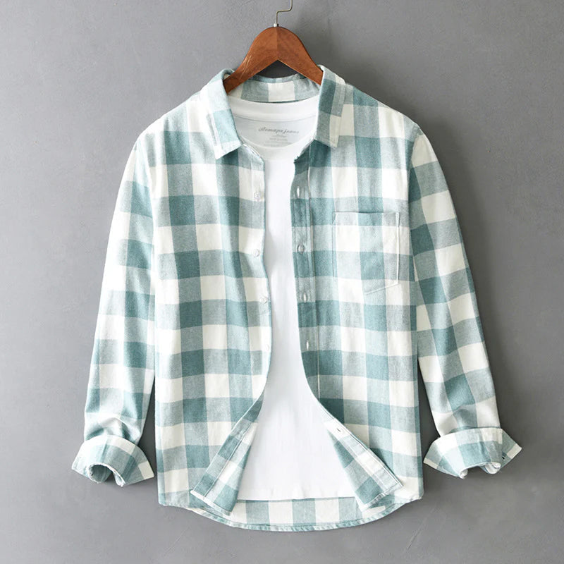 ELENA HARPER™  |  CHECKED COTTON SHIRT FOR MEN