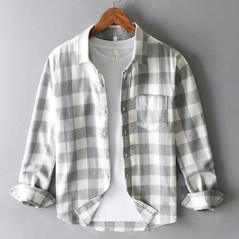 ELENA HARPER™  |  CHECKED COTTON SHIRT FOR MEN