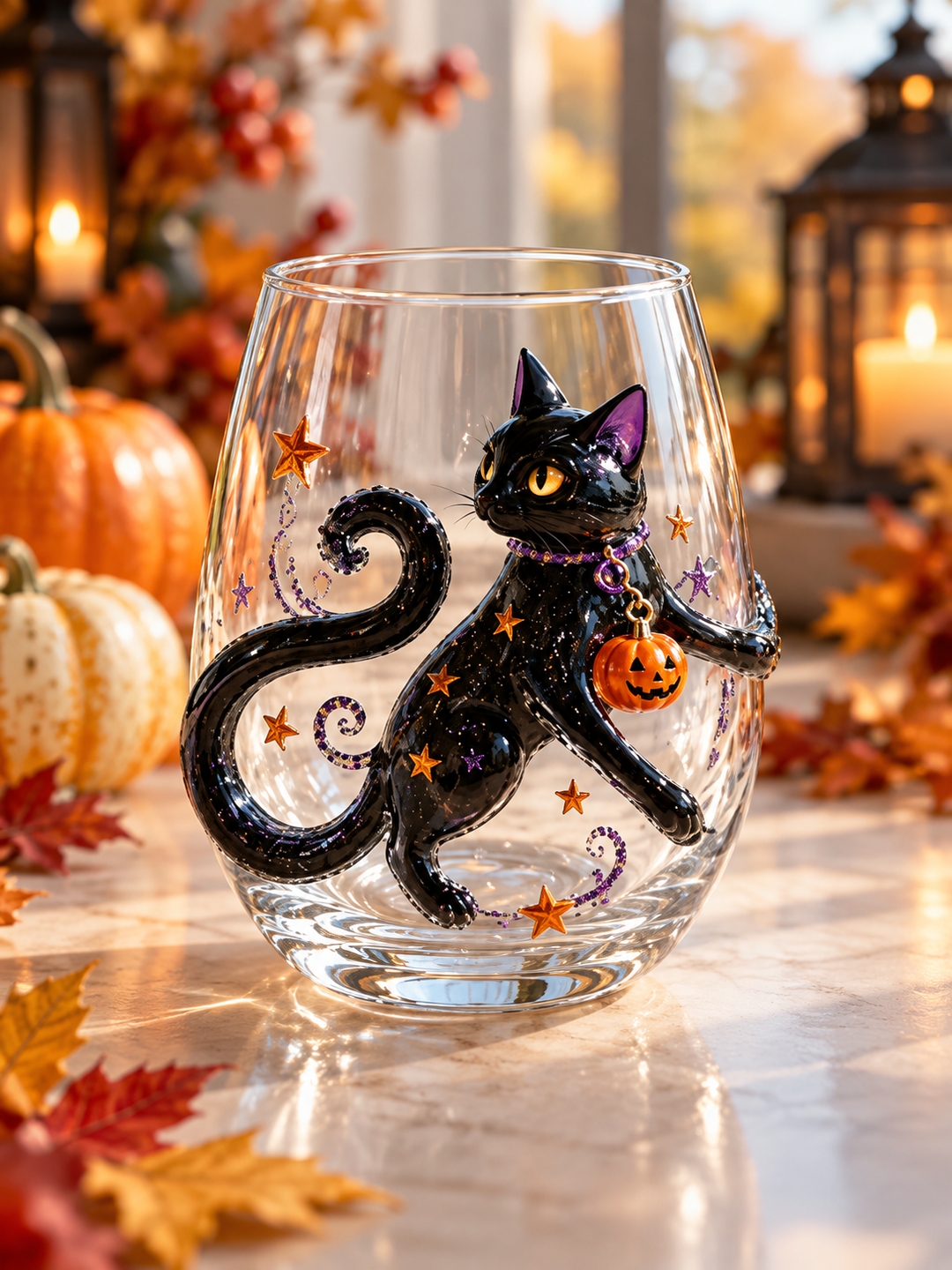 3D Halloween Decorative Glassware Collection