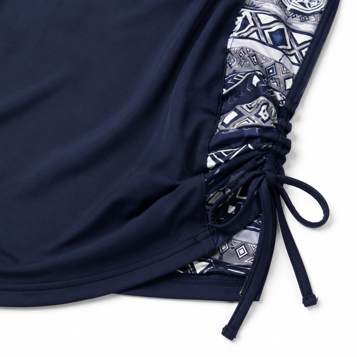 Coastella Longline Tankini Set with Boyshorts for Women, Full Coverage Two Piece Swimsuit - Elena Harper