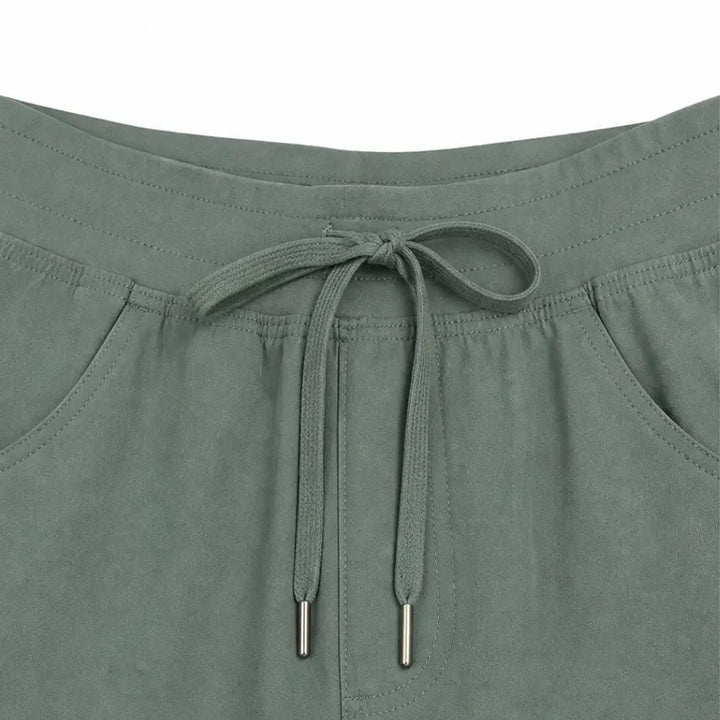 Brevelle Quick-Dry Cargo Shorts for Women with 6 Pockets and Drawstring Waist - Elena Harper