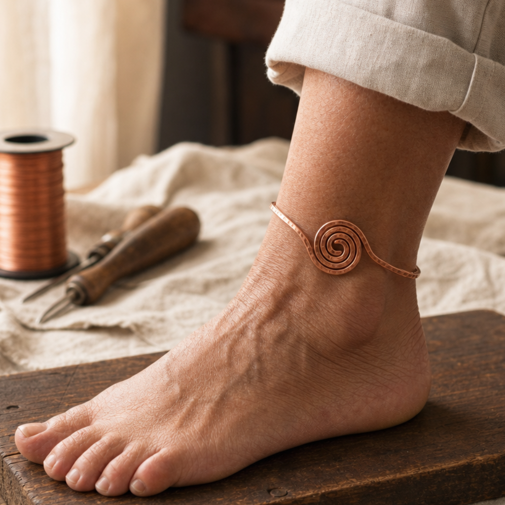 Coil Copper Anklet - Elena Harper