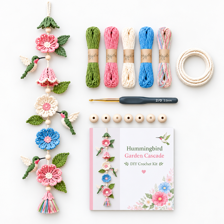 Bloomweave Hummingbird And Flower Crochet Hanging Kit - Elena Harper
