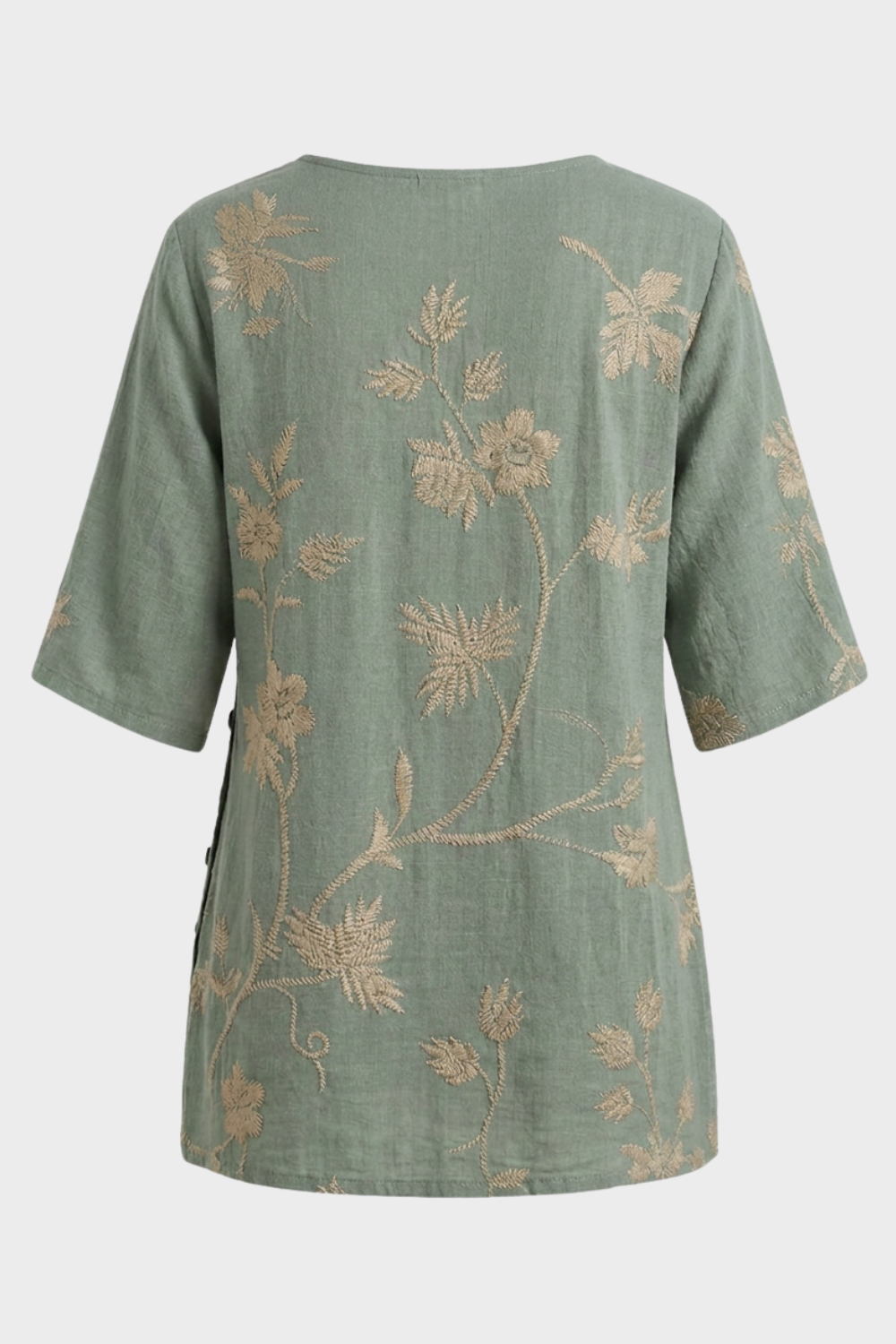Women’s Floral Blouse V-Neck, view 3 - Elena Harper