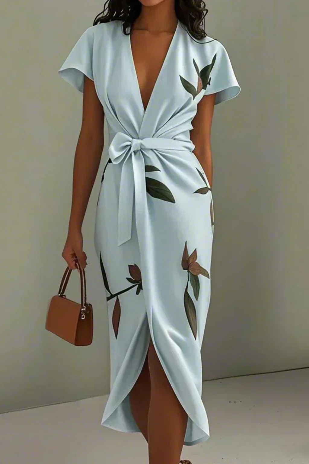 Women’s Wrap Midi Summer Dress - Crawleigh