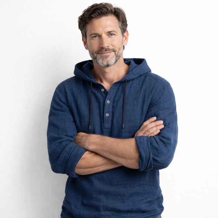 ELENA HARPER™  |  LINEN HOODIE FOR MEN