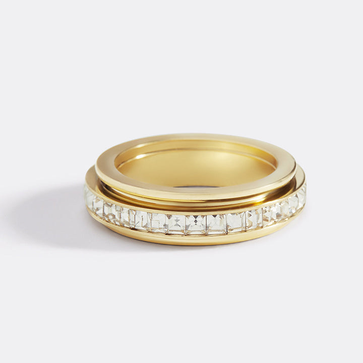Alessia Fidget Ring with Sparkling Accent, view 3 - Elena Harper