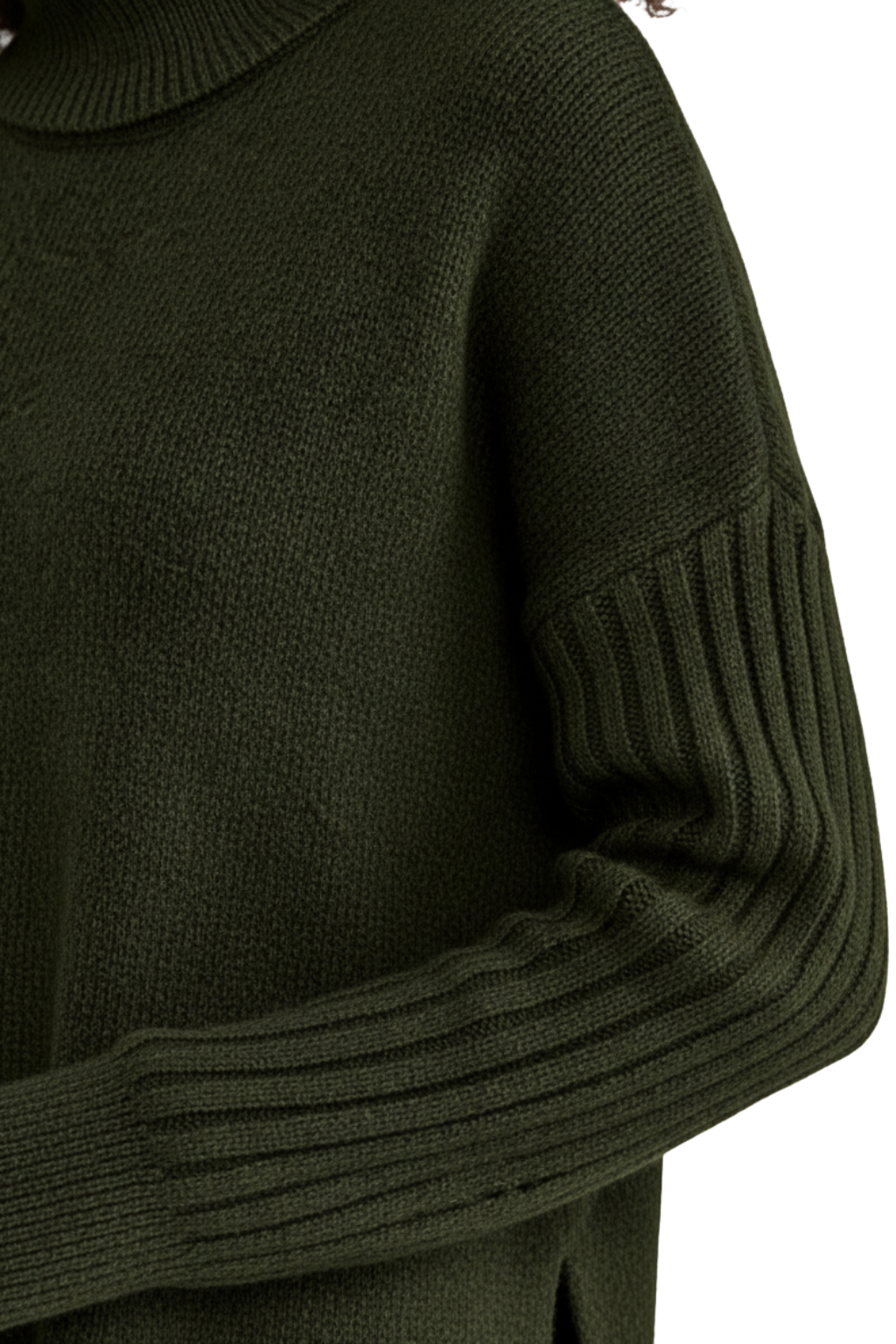 Damaris | Asymmetrical Turtleneck Sweater with Draped Hem for Women