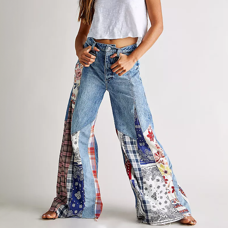 Kelly Wide Leg Denim Jeans - Elena Harper