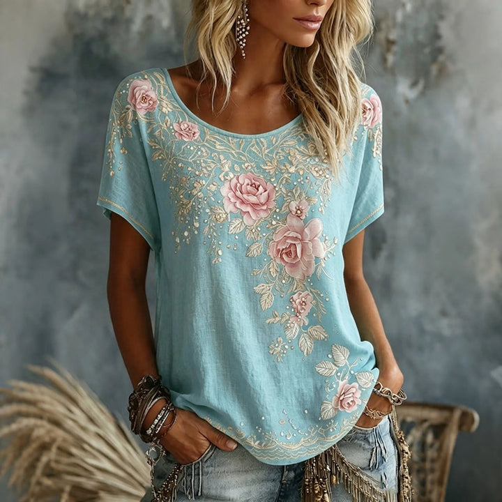 Vintage Floral Print T-Shirt