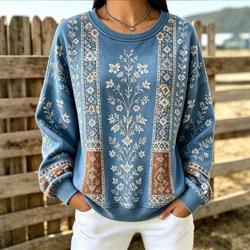 Vintage Floral Print Sweatshirt