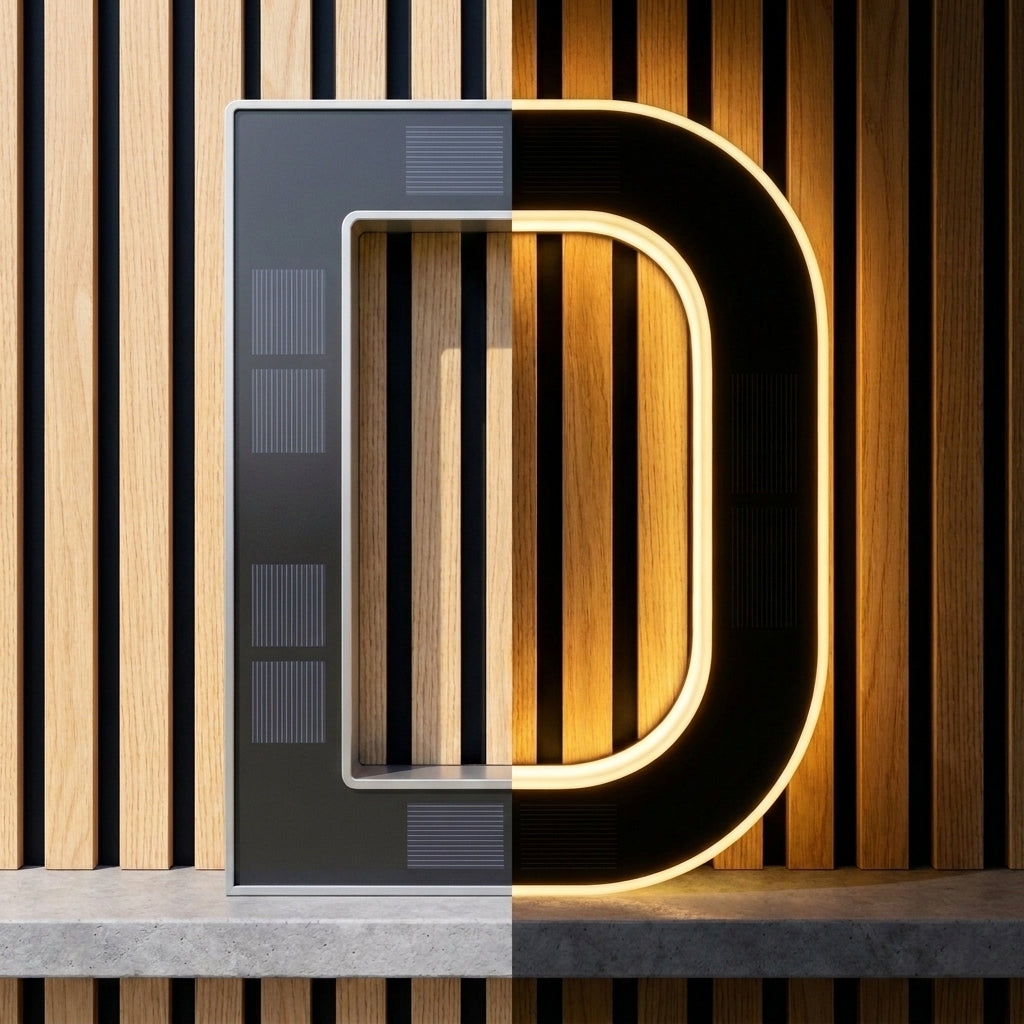 HausGlanz™ Modern Solar-LED House Number