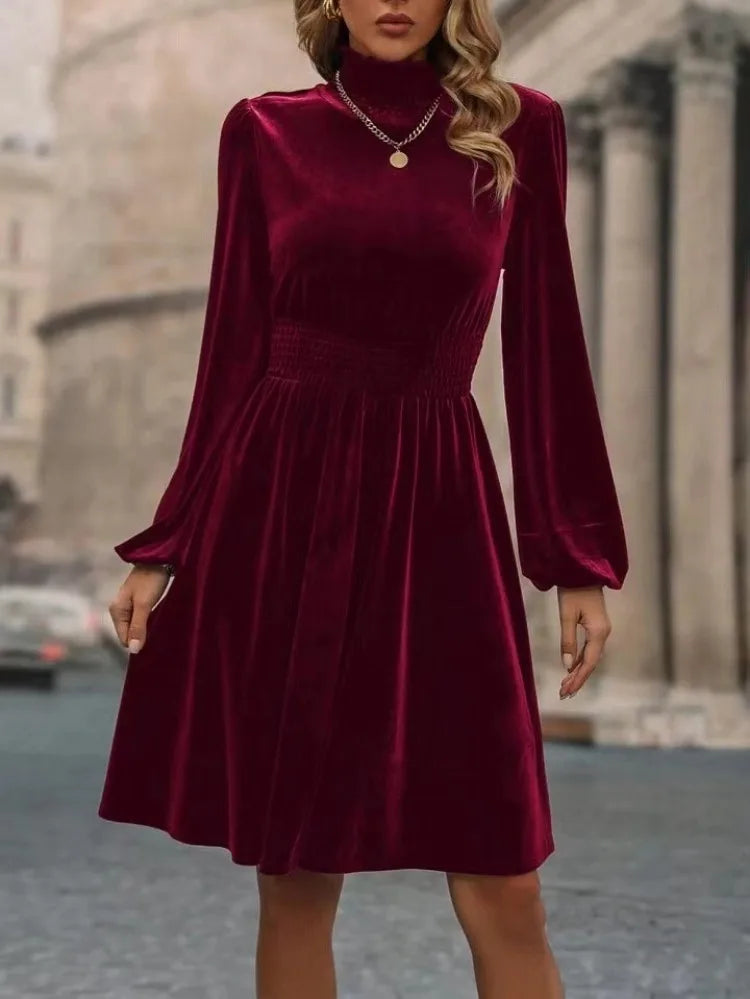 Women’s Elegant Turtleneck Midi Dress Bella, view 5 - Elena Harper