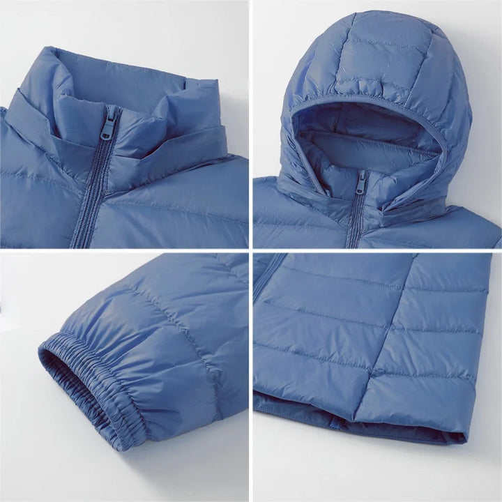 Women's Long Padded Jacket with Hood - Yvette
