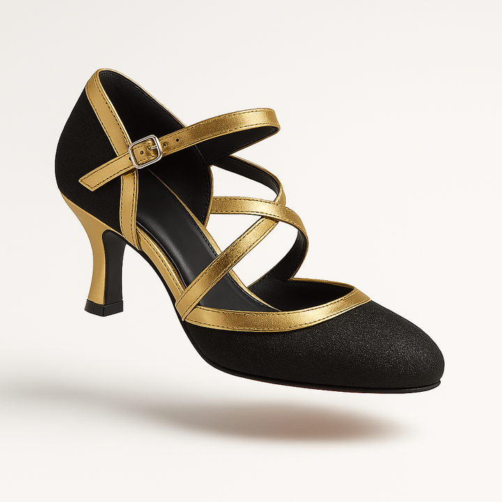 Women's Heels Double Strap Glossy EB