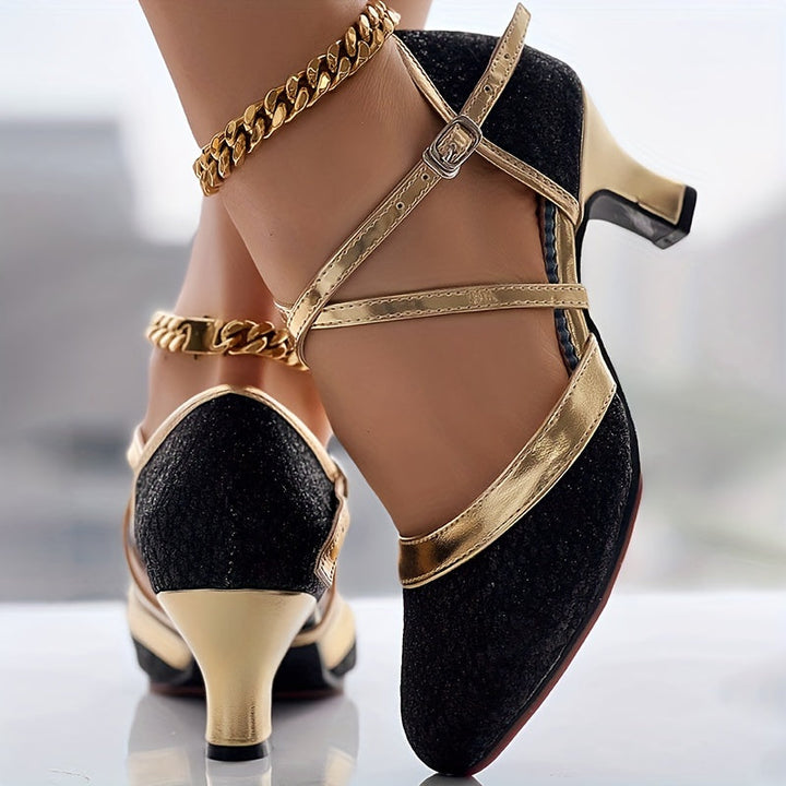 Women's Heels Double Strap Glossy EB