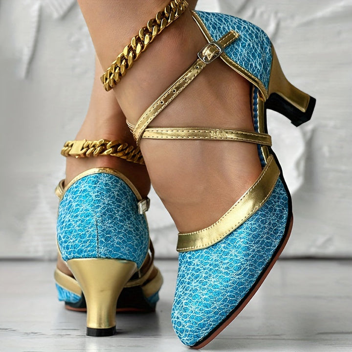 Women's Heels Double Strap Glossy EB