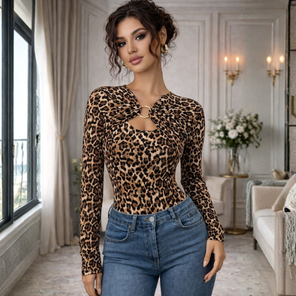 Binta - V-neck Top with Long Sleeves
