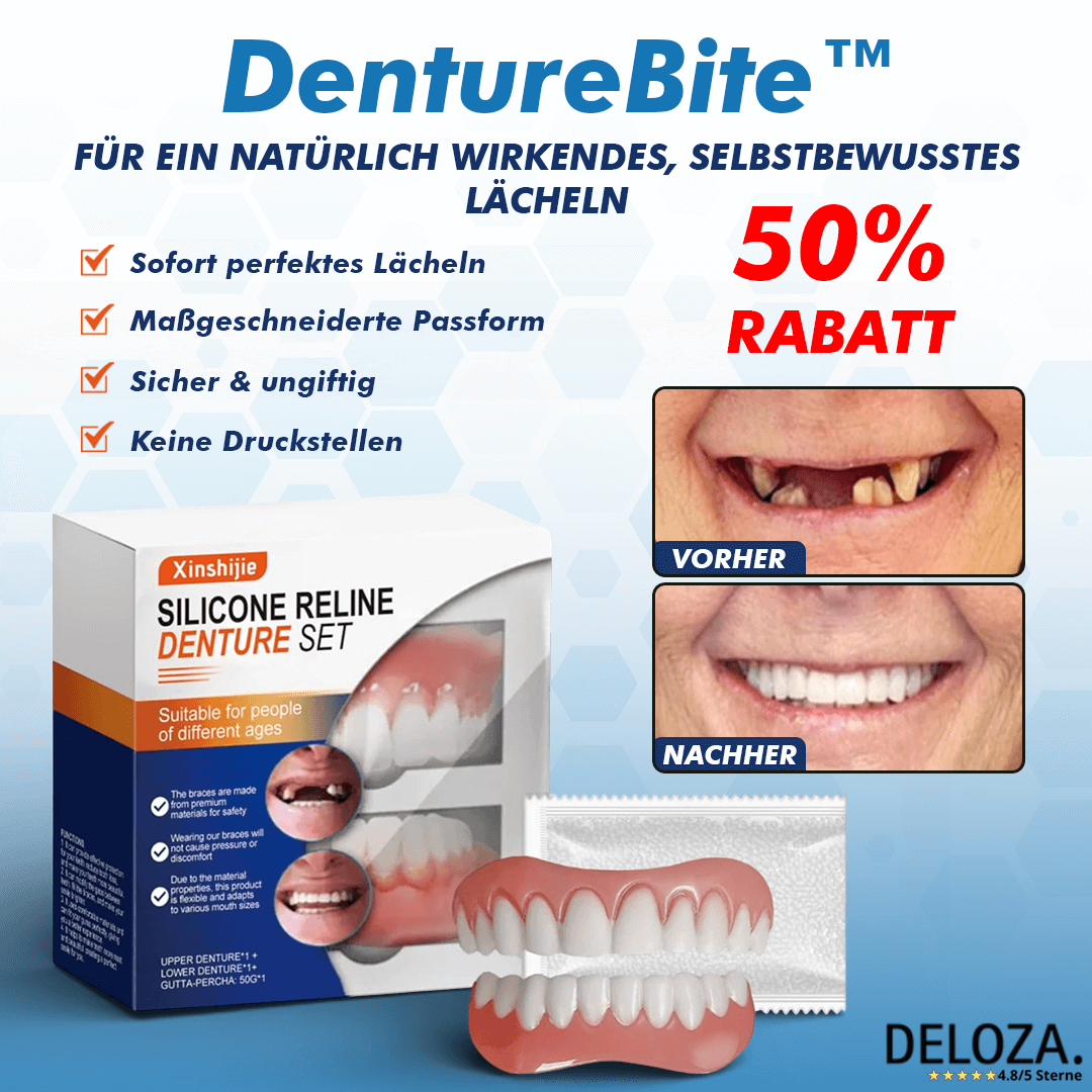 DentureBite™ – For a Naturally Appearing, Confident Smile [50% Off]