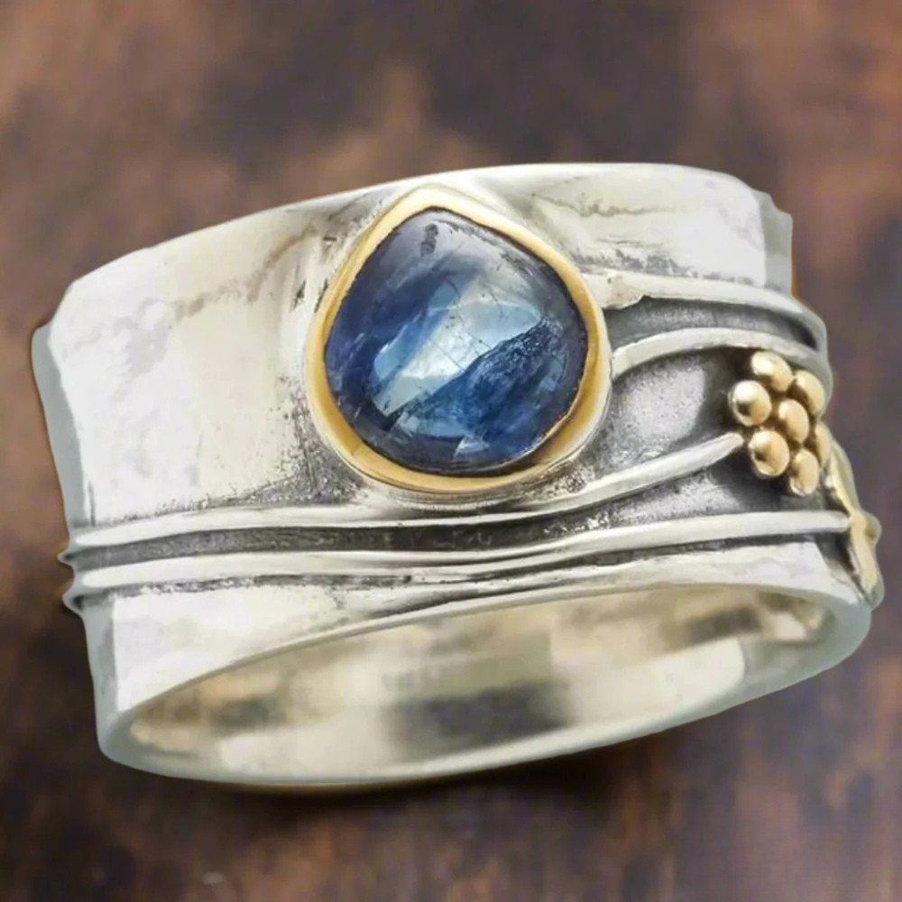Bohemian Gemstone Meditation Ring - Elena Harper