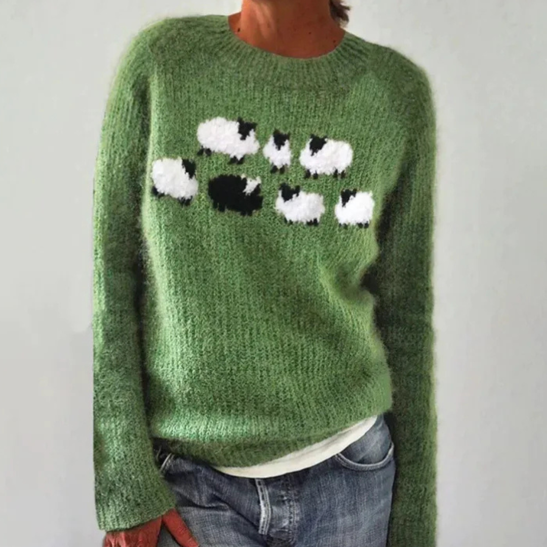 Allison Vintage Style Knit Sweater - Elena Harper