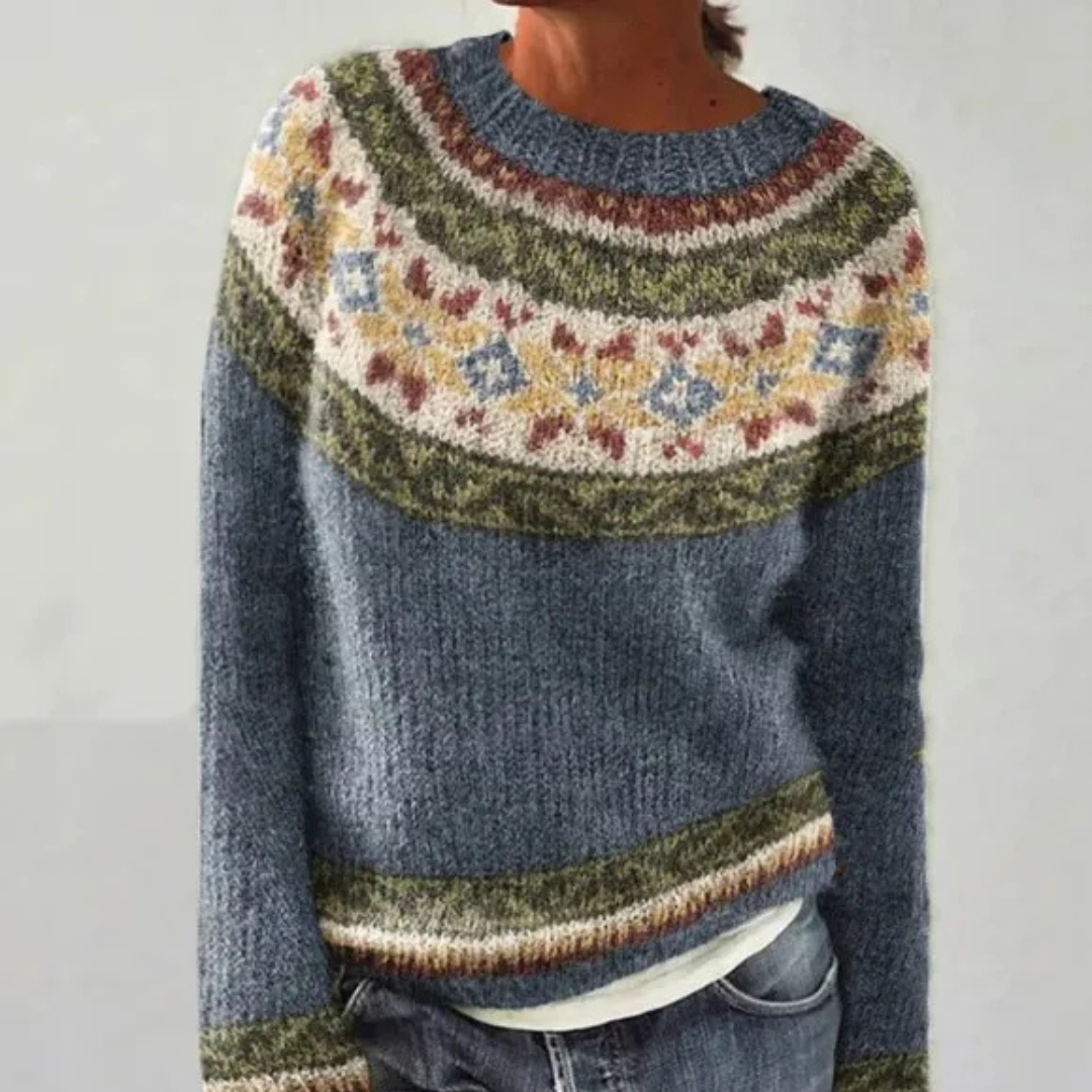 Allison Vintage Style Knit Sweater - Elena Harper