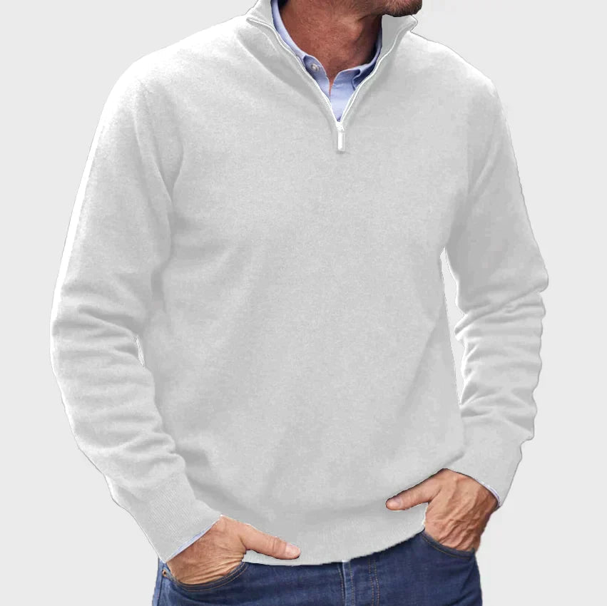 Mitch - Long Sleeve Zip-Up Sweater