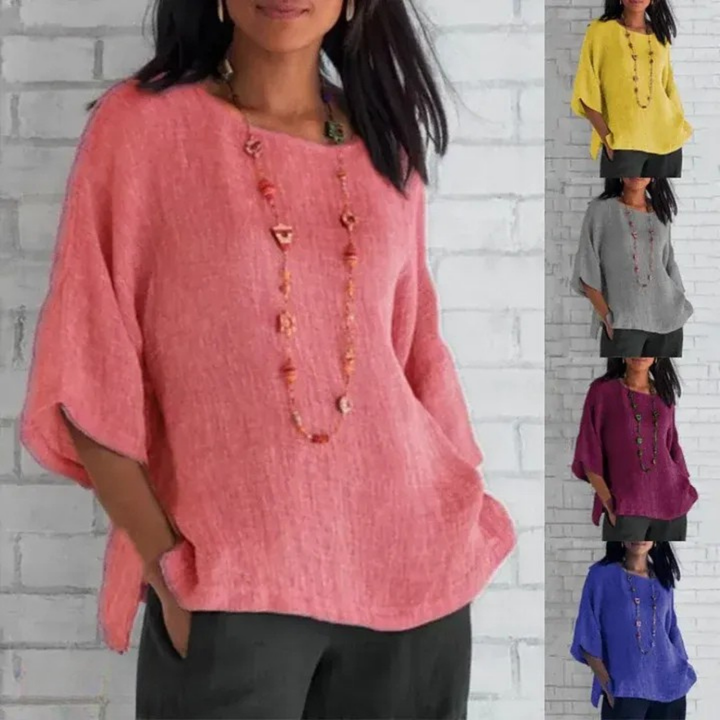 Mattea Cotton Summer Blouse, view 6 - Elena Harper